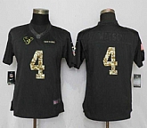 Women Nike Houston Texans #4 Watson Anthracite Salute To Service Limited Jersey,baseball caps,new era cap wholesale,wholesale hats
